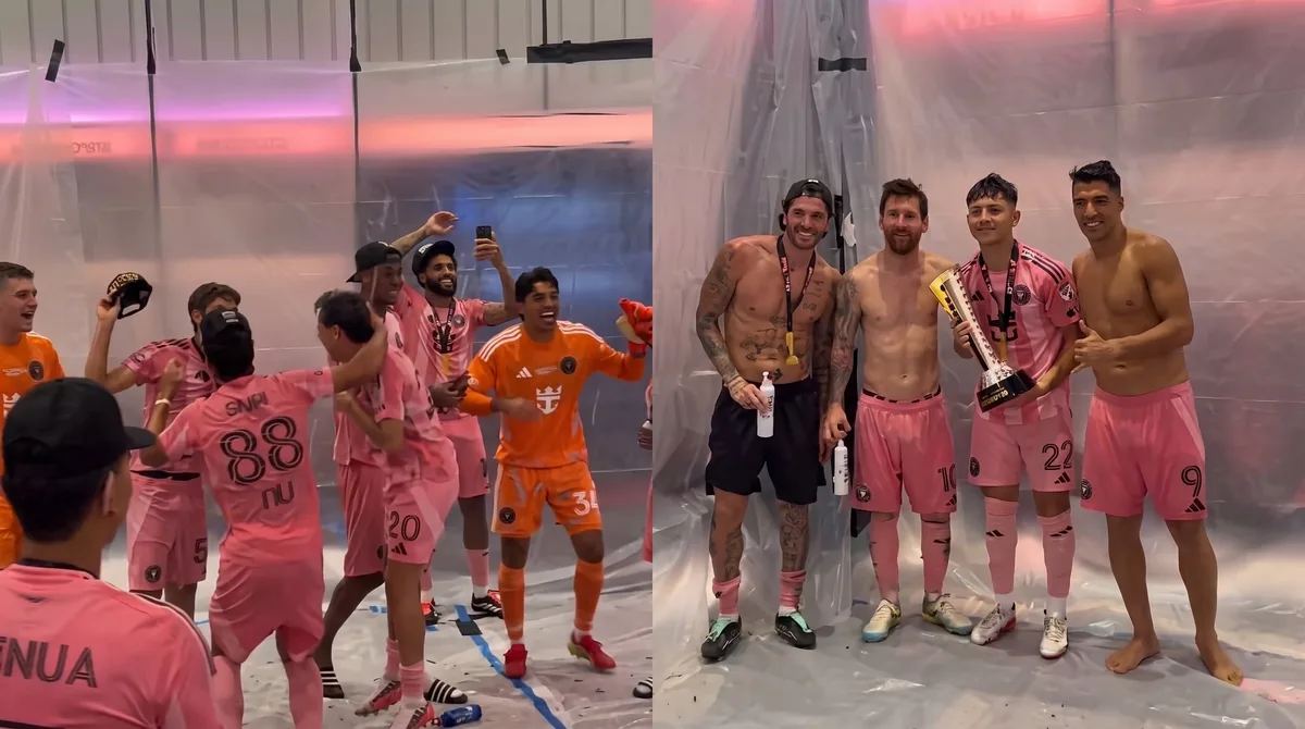 Los festejos del Inter Miami de Messi tras ganar la Campeones Cup: la “protección” y el himno de la selección argentina que hicieron furor