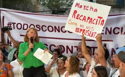 Tatiana Clouthier exige a Morena el retiro de Clara Luz Flores de la coordinación de Nuevo León; inicia gira en el estado
