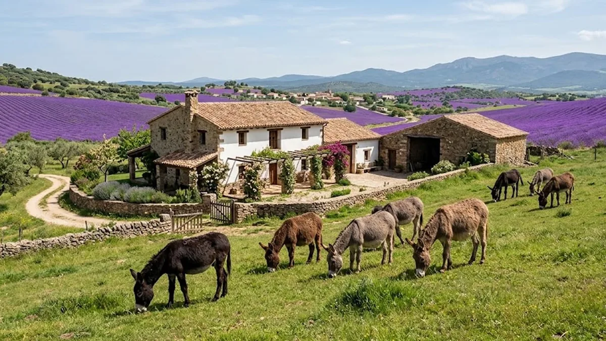 Una granja busca trabajadores para cuidar burros y trabajar con lavanda: ofrece alojamiento y jornadas de trabajo de 4 horas