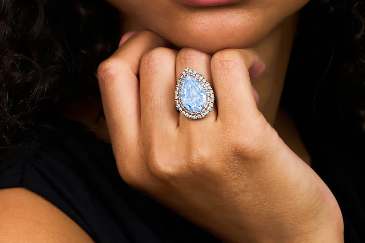 Extraordinary rare blue diamond ring could fetch millions at London auction
