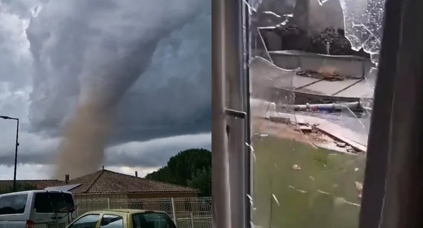 Alerta en zona turística de Francia: Los impactantes videos tras un tornado, tormentas eléctricas y granizo
