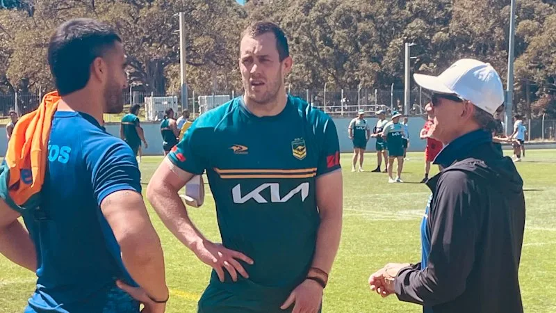 Wallabies coach Les Kiss was at Kangaroos training on Monday. There was one player he wanted to see