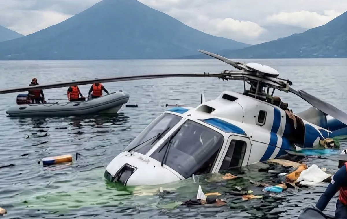 Terror sobre el Lago de Atitlán: un helicóptero se desploma en Guatemala con siete personas a bordo, dos siguen desaparecidos