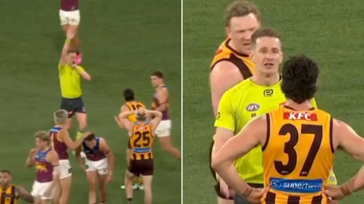 AFL grand final 2026: Umpire Hayden Meyer ‘threatened’ by Hawthorn’s James Sicily and Tom Barrass