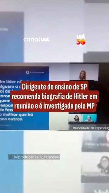 Dirigente de ensino de SP recomenda biografia de Hitler e é investigada pelo MP