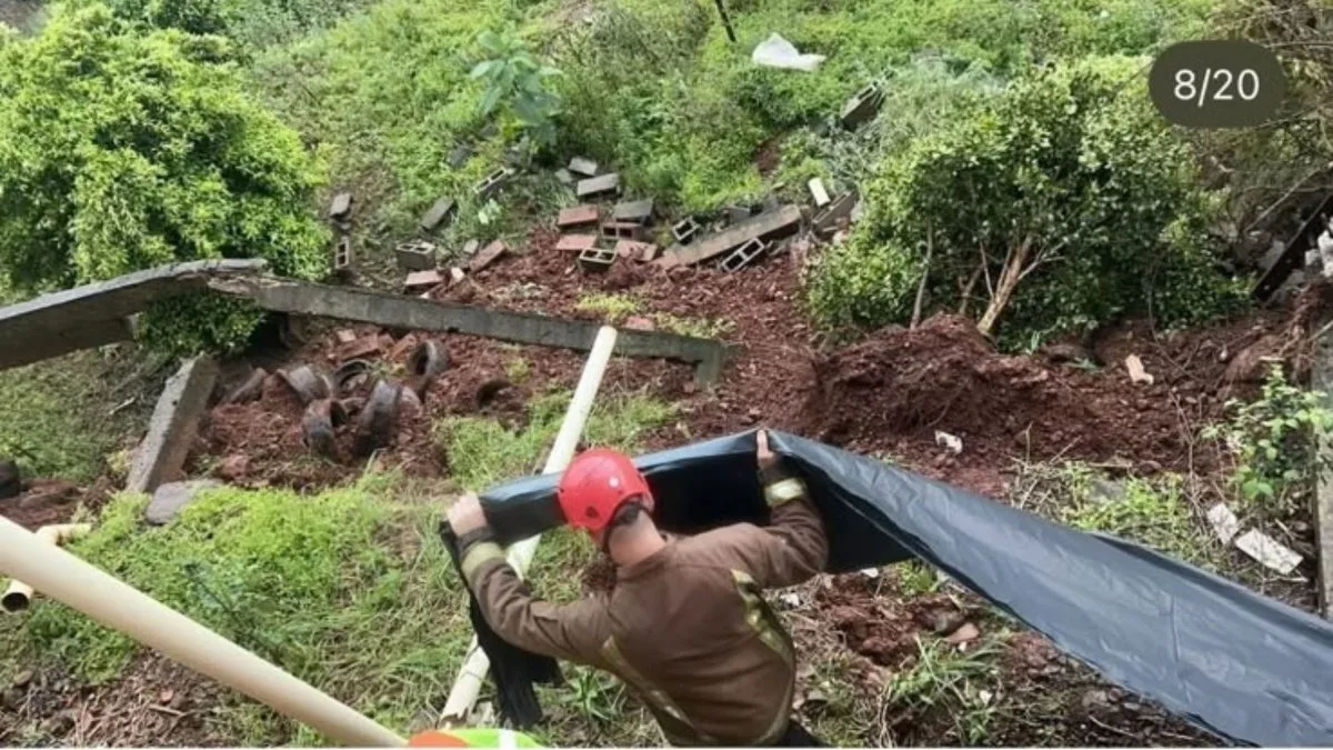 Após 158 mm de chuva em 72h, cidade de SC decreta situação de emergência com prejuízo de R$ 631 mil; veja estragos