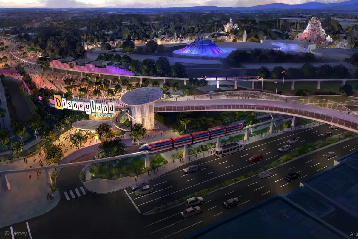 Comienza la construcción en Disneyland Resort de un nuevo centro de transporte con miles de espacios para buses y autos