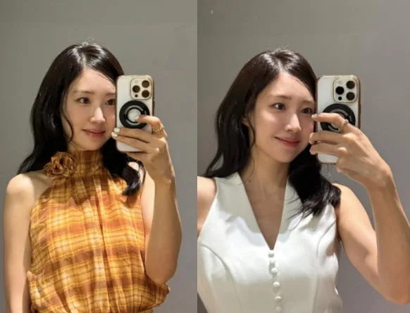 ‘애둘맘’ 최희, 멋 잔뜩 부렸는데..효민과 셀카에 현타 “나 아줌마 맞음.”
