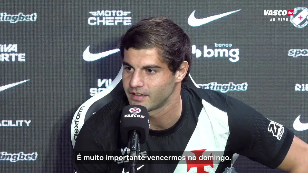 Sosa projeta ‘final’ contra o Santos em sua possível estreia pelo Vasco