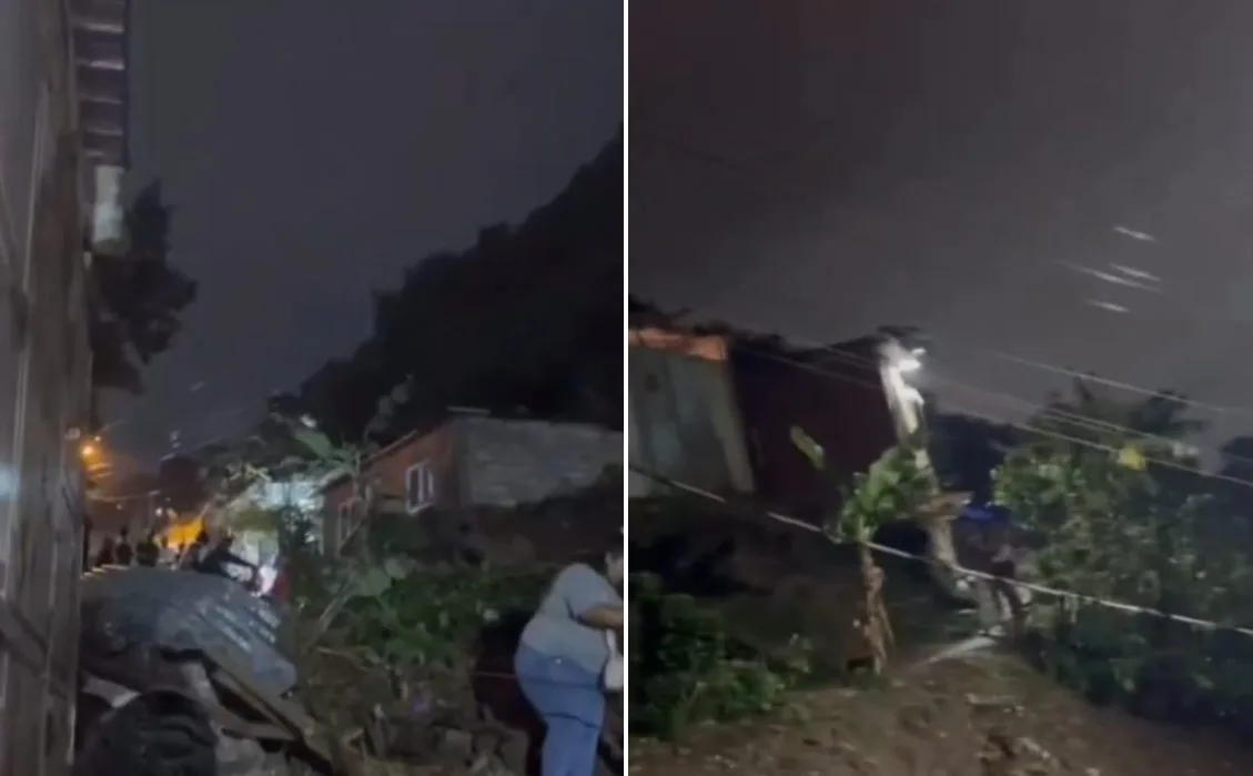VIDEO: dos casas colapsaron en La Vega durante las intensas lluvias en Caracas