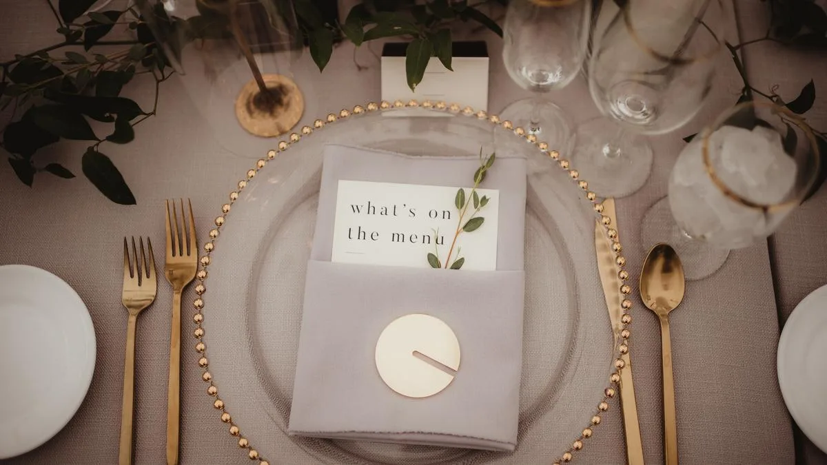 The elaborate menu