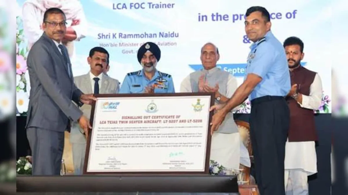 HAL Hands Over Indigenous Tejas Twin-Seater, HTT-40 Aircraft To Air Force