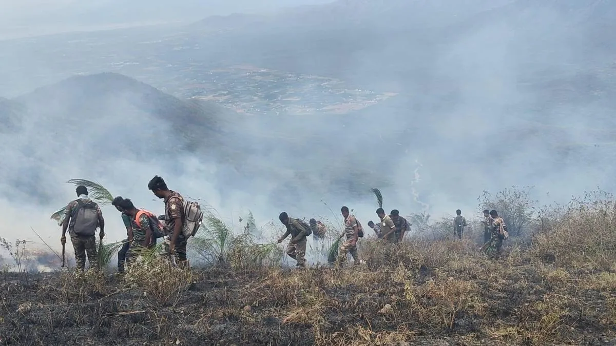 Entry to Kambathrayan Giri temple restricted on Purattasi Saturdays over recent forest fire