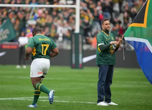 Springbok prop Ox Nche shrugs off All Blacks scrum complaints in his 50th milestone Test