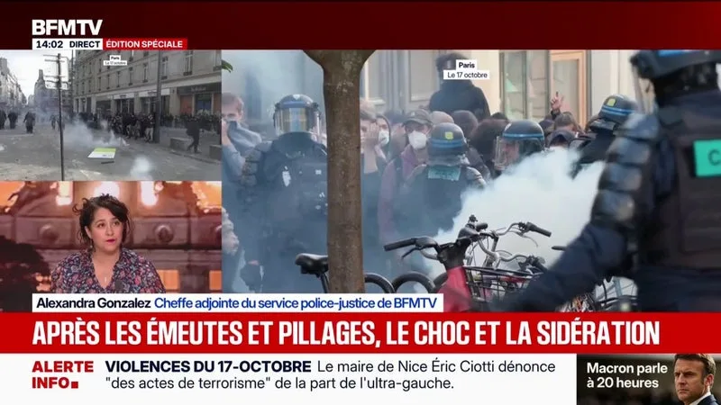 Violences du 17-octobre: 1800 interpellations sur tout le territoire, près de 500 forces de l'ordre blessées