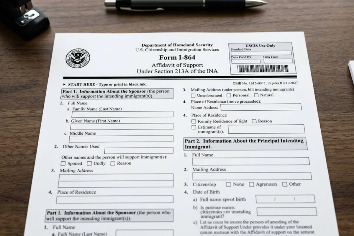 Oficial desde el 1° de octubre: el Uscis cambia el formulario I-864 para aplicantes de residencia permanente