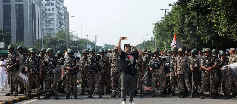 India’s capital Delhi steps up security for ‘cockroach’ movement rally