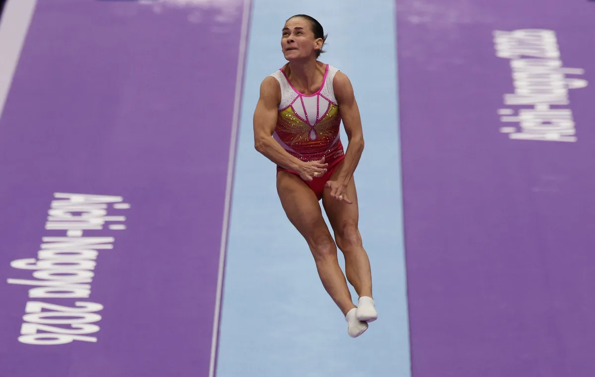 Chusovítina a la final de salto con... ¡51 años! Y quiere ir a LA 2028 con 53