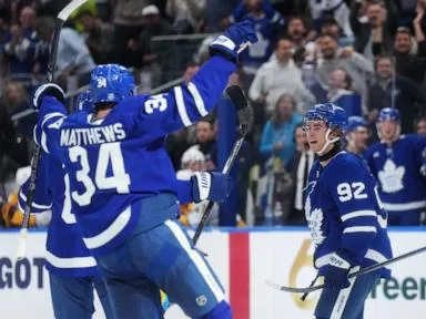 Matthews scores OT winner, McKenna gets his first NHL goal, as Maple Leafs beat Predators 5-4