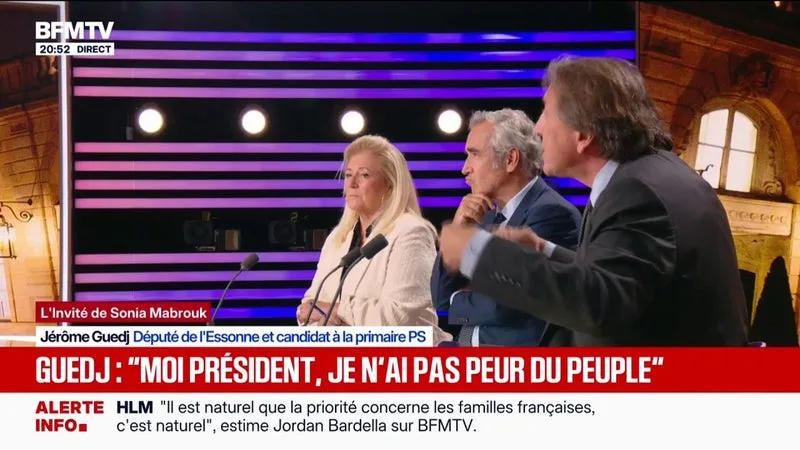 Référendum: "Moi président, je n'ai pas peur du peuple et de le consulter", assure Jérôme Guedj, candidat à la primaire PS