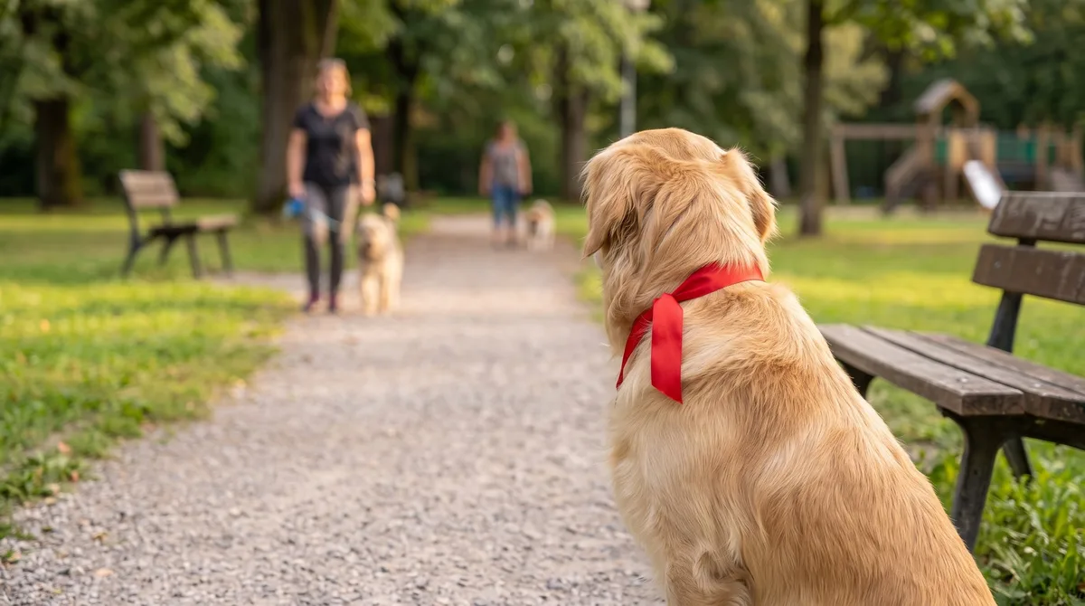 Perros con un listón rojo en el cuello: qué significa este distintivo y cómo actuar si te encuentras con uno