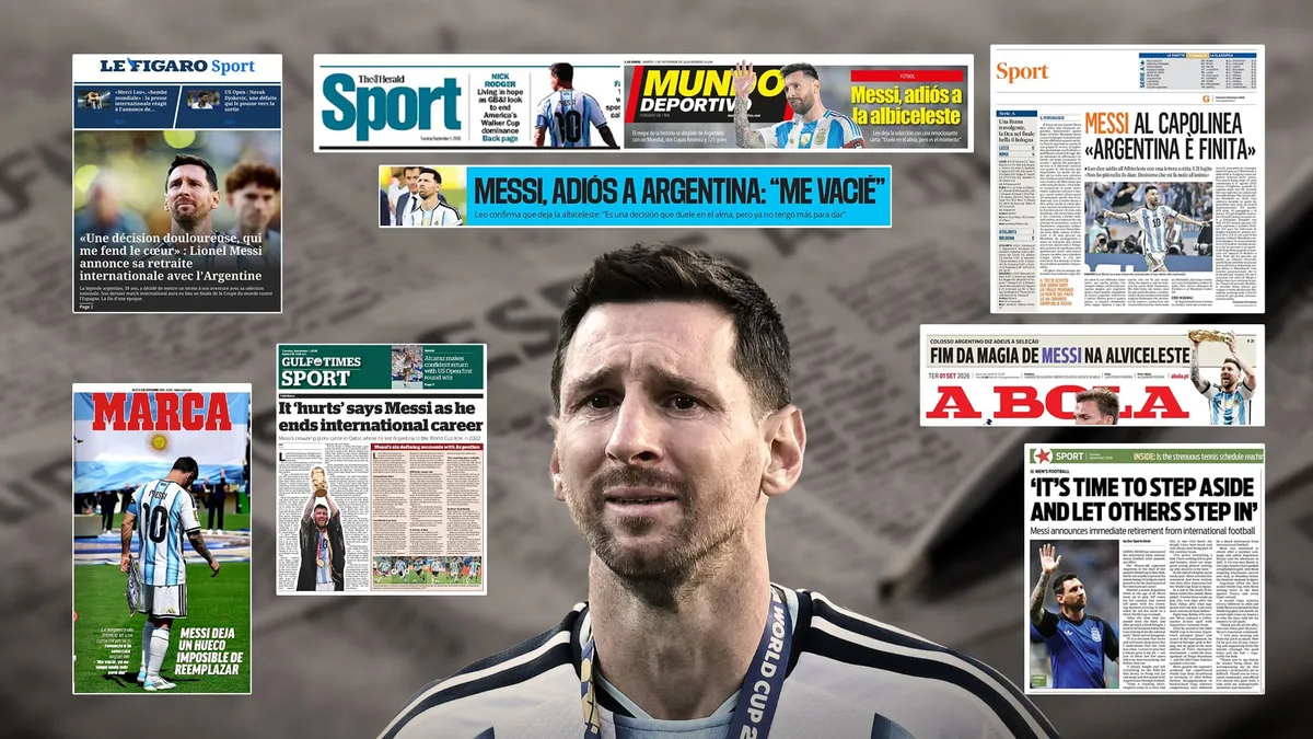 “Fin de una época” y “Un hueco imposible de reemplazar”: el retiro de Messi de la selección argentina en la tapa de los diarios del mundo