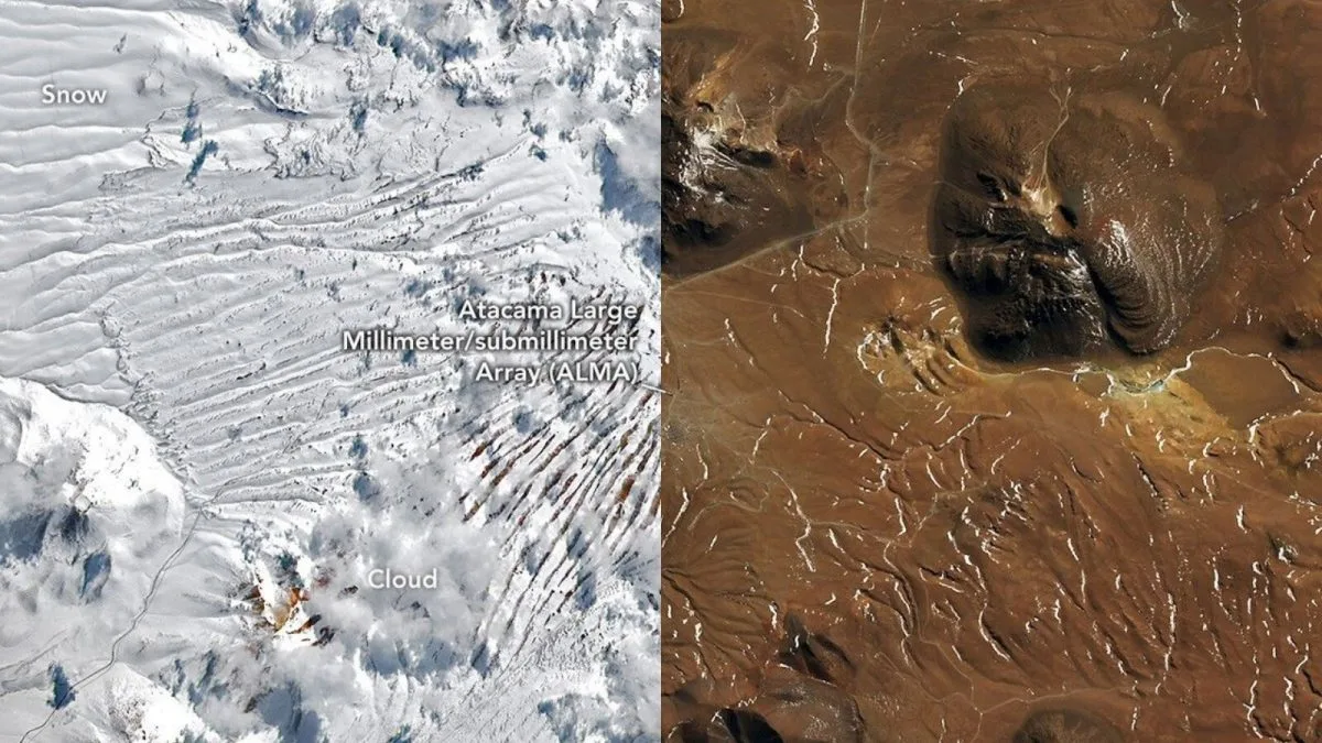 Neve cobre deserto do Atacama em fenômeno raro e chega perto do Oceano Pacífico