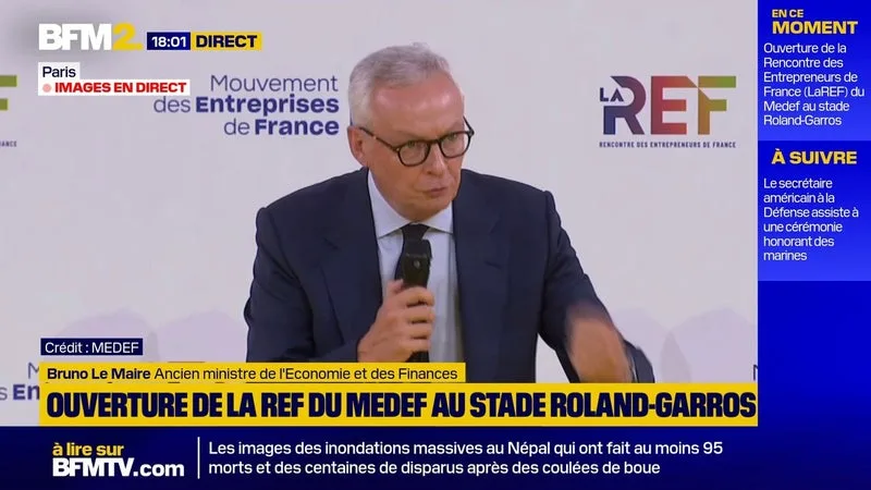 "Seuls, face à la Chine, face aux États-Unis, nous sommes morts": Bruno Le Maire appelle la France à créer une "fédération d'États nations"