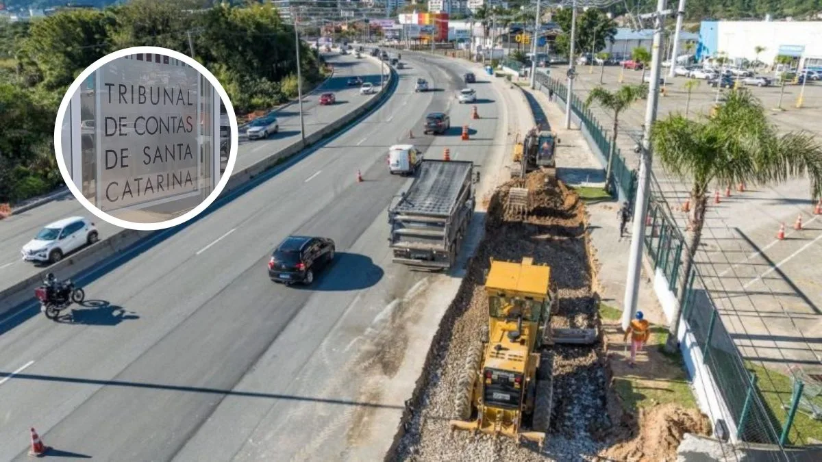 Tribunal de Contas barra liberação da terceira faixa em obra de R$ 56 milhões na SC-401 por falhas de segurança e atrasos