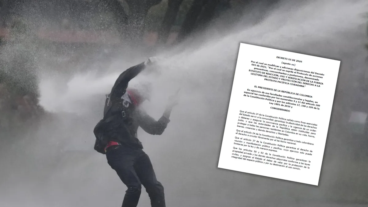 Listo el nuevo decreto de protesta social en Colombia: presidente De la Espriella lo va a firmar el viernes 11 de octubre de 2026