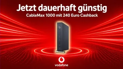 Anzeige: Vodafone CableMax jetzt dauerhaft günstig und mit 240 Euro Cashback