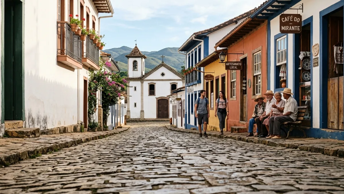 Distrito mineiro de ruas estreitas e casas coloridas fica ao lado de um parque de 1.488 hectares e acaba de disputar reconhecimento entre as melhores vilas turísticas do mundo