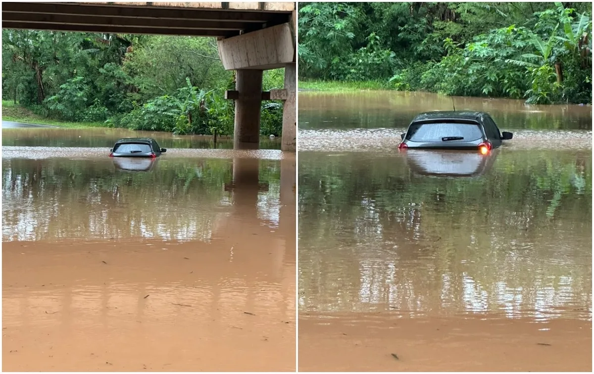 Chuva causa alagamento, erosão e queda de parte de ponte no interior de SP