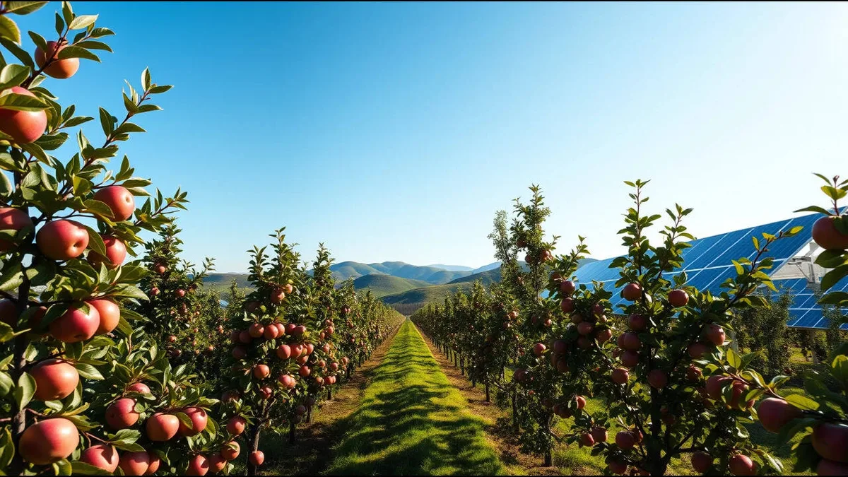 In 2022, French researchers used moving solar panels to shade apple trees