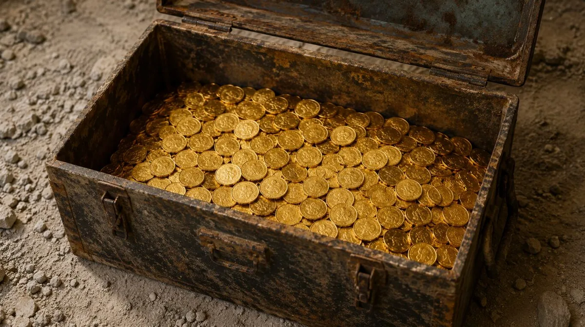 Un plomero encontró 30 kilos de monedas de oro debajo de una casa: valen 2,3 millones de euros y podría quedarse con la mitad