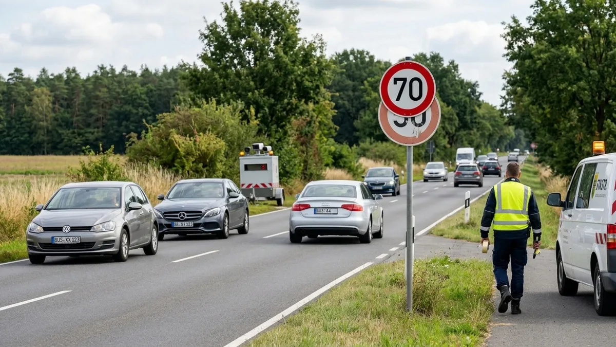Eles substituíram uma placa de limite de velocidade como uma brincadeira: quase 400 motoristas foram multados a 70 km/h em vez dos 50 km/h permitidos