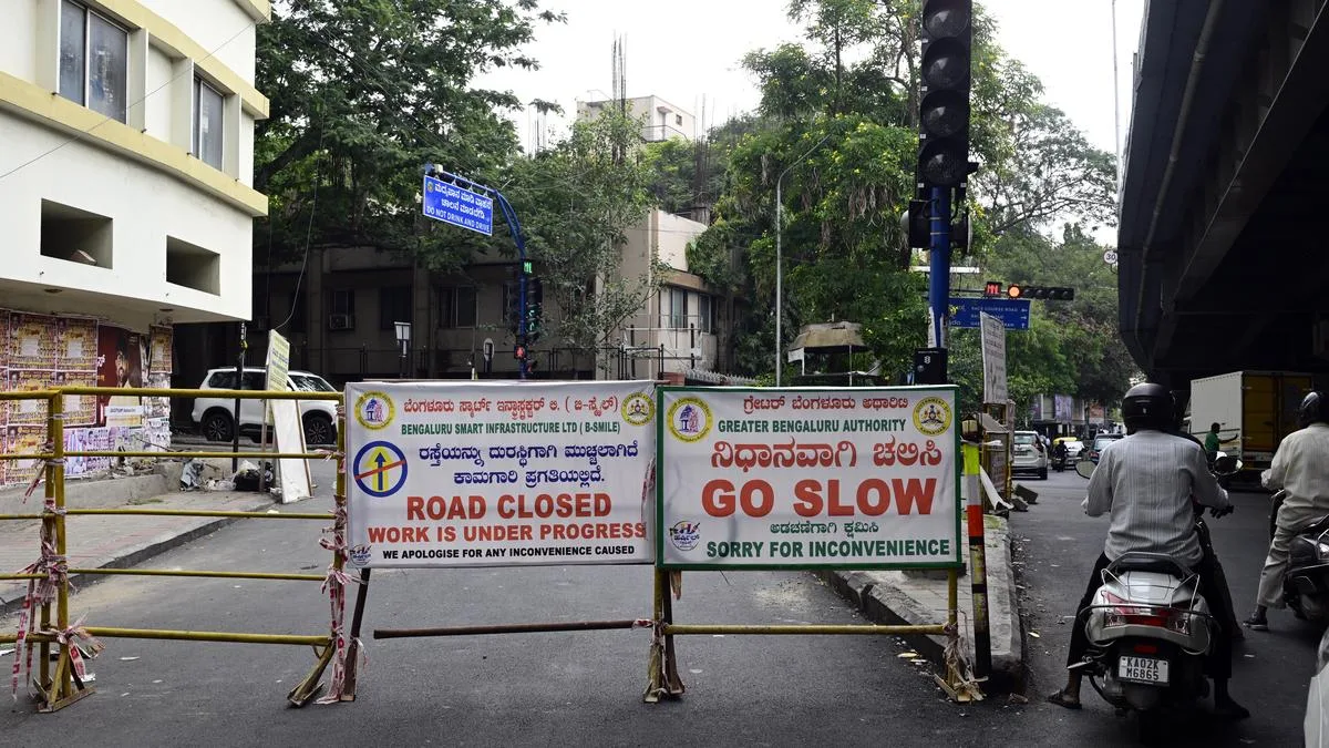 White topping work on Race Course Road, traffic diversions for 60 days