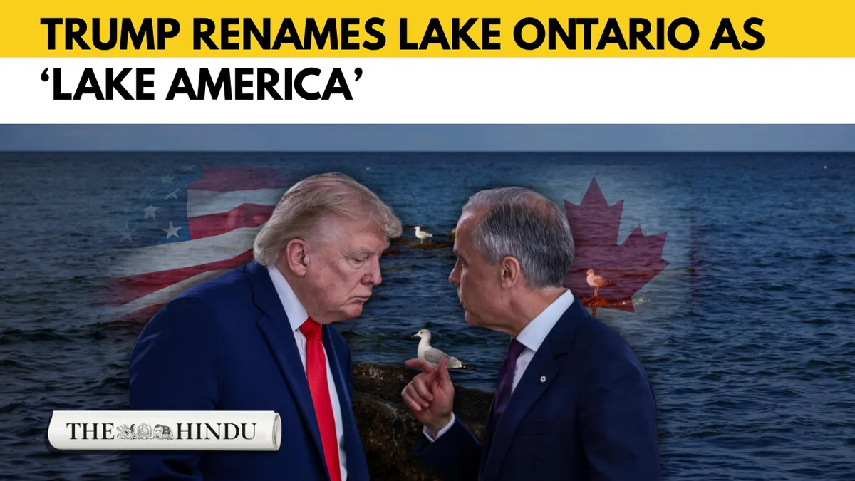 Trump renames lake Ontario as ‘Lake America’