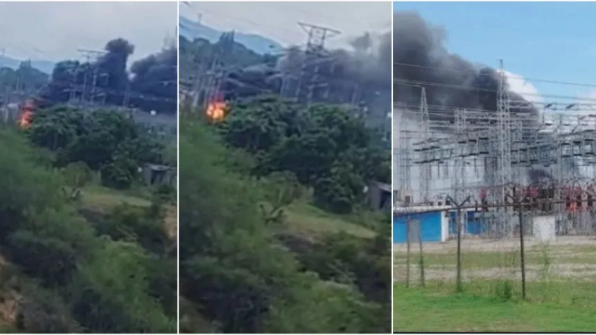 VIDEO: Alertan sobre explosión y posterior incendio en una subestación eléctrica en Barquisimeto