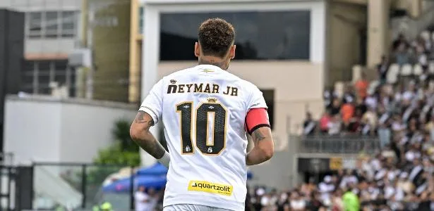 Neymar bateu duas faltas e o Santos fez dois gols no Vasco