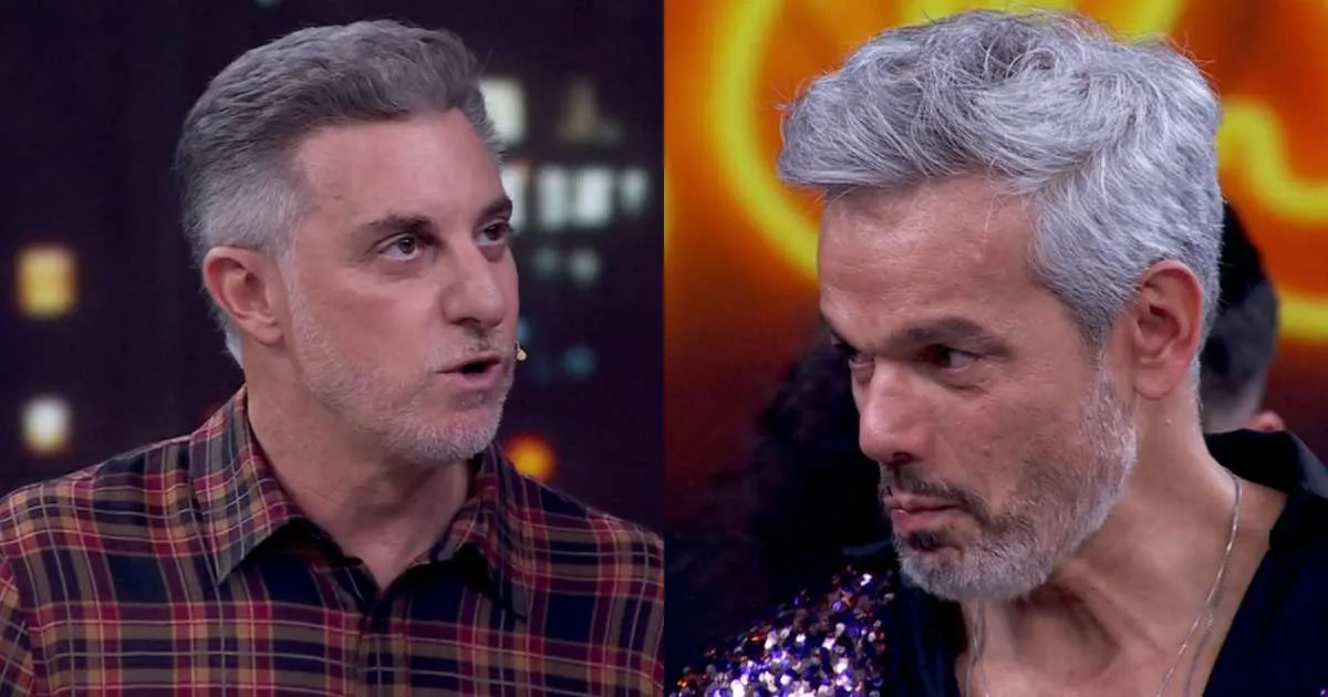 Luciano Huck surpreende Otaviano Costa e o famoso chora no 'Domingão': 'Falo isso no seu olho'
