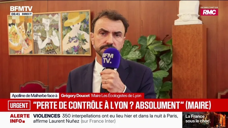 "On a encore eu des dizaines d'interpellations hier", déclare Grégory Doucet, maire Les Écologistes de Lyon, qui estime "avoir évité le pire"