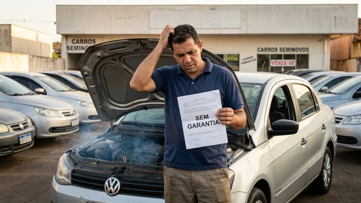 Trabalhador compra carro com aviso de “sem garantia” e descobre o que a lei diz sobre garantia de carro usado