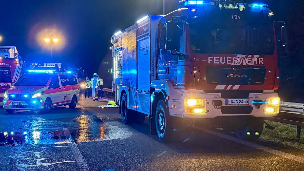 Auf A5 in Südbaden: Zwei Tote bei Falschfahrer-Unfall