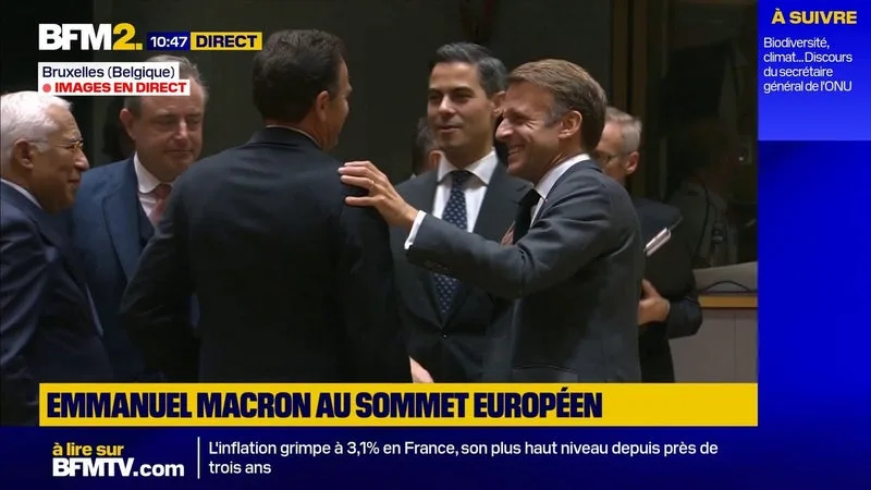 Emmanuel Macron à Bruxelles pour le sommet européen