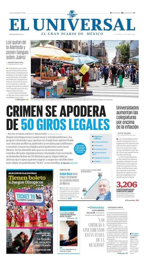 Portada impresa del 17 de agosto de 2026