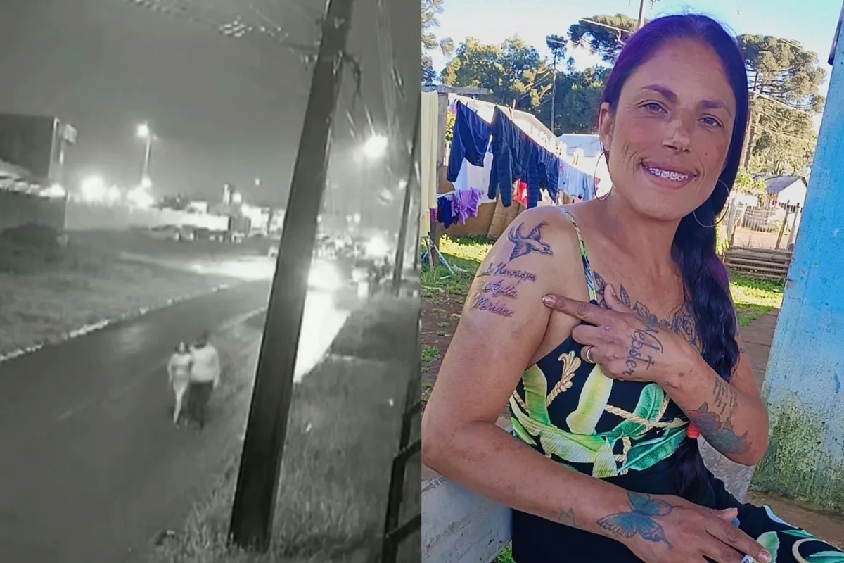Vídeo mostra mulher caminhando abraçada com suspeito minutos antes de desaparecer e ser encontrada morta em Curitiba