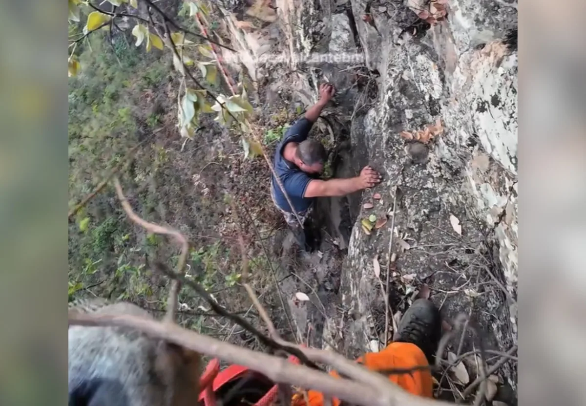 'Estou aqui para contar a história', diz turista que ficou preso em penhasco por cerca de 16 horas no TO