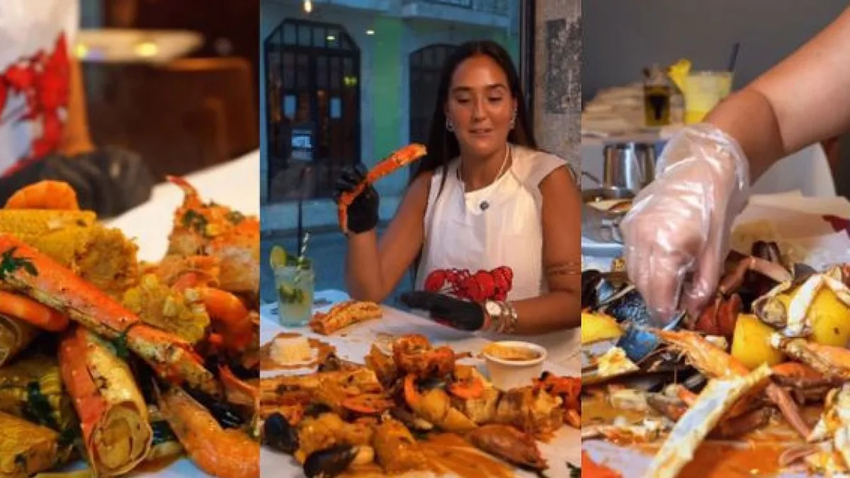 Gosta de marisco? Aqui pode comer sem modos, é só despejar o saco na mesa