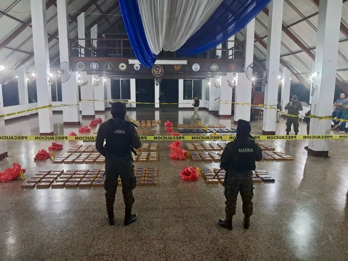 Las autoridades de Guatemala decomisaron 624 paquetes de cocaína en Escuintla
